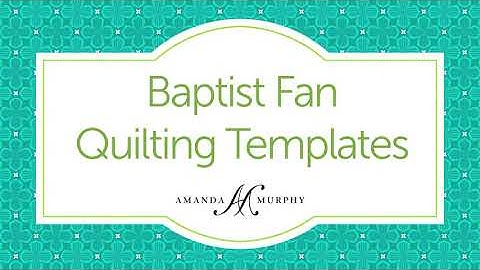 Good Measure Baptist Fan Quilting Template by Amanda Murphy for Brewer Sewing