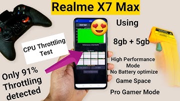 Realme X7 Max CPU Throttling Test using High performance, game space, pro gamer mode better results🔥