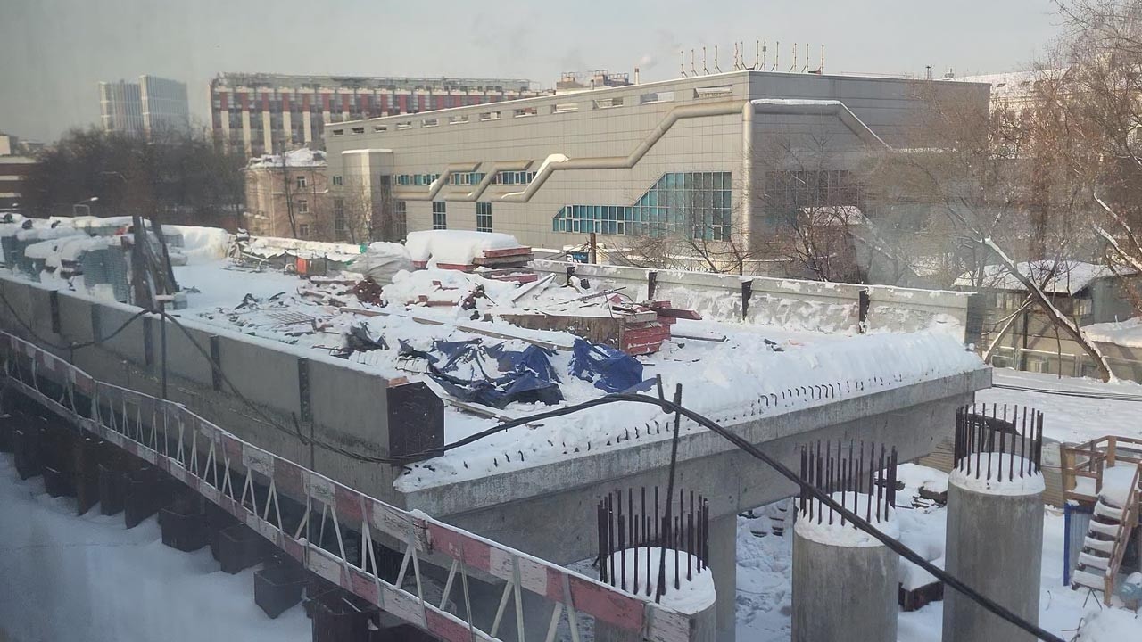 Строительство от Калитников до Курской. 2026/01/26 (26 января/понедельник)