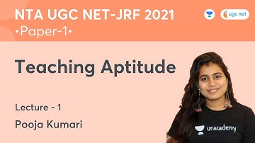 Teaching Aptitude | NTA UGC NET-JRF 2021 | Pooja Meena