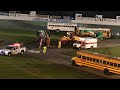 School Bus Figure 8 Racing Corrigan Oil Speedway! ( Bus Flips Over)