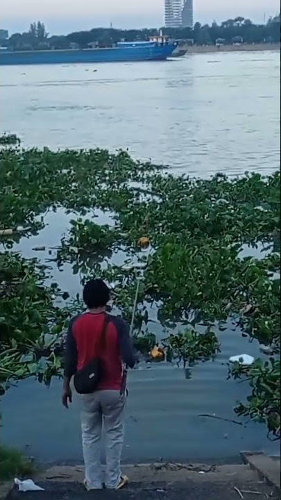 combodian man hunting fish from Cambodia River. 🐠🐟🐬
