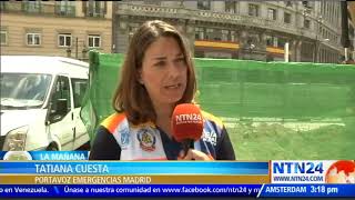 Fuga de gas causó caos y obligó al desalojo de varias propiedades en el centro de Madrid, España