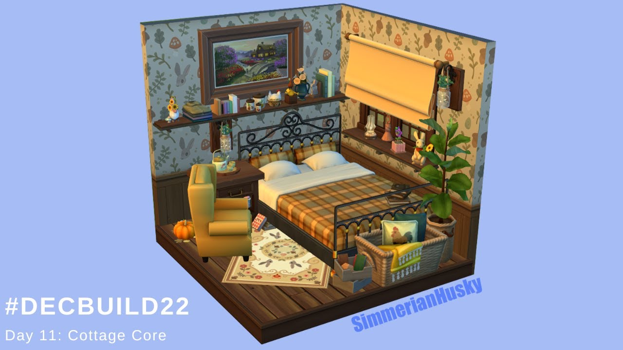 Cottage Core Bedroom // The Sims 4 // Speed Build - YouTube