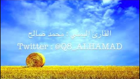 القارئ اليمني محمد صالح ~ تلاوة راقية من سورة مريم