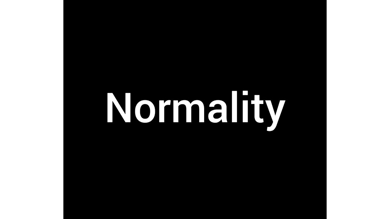 Normality only in 6 min | Full explanation - YouTube