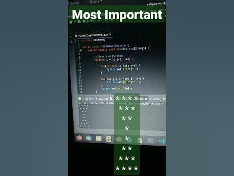 Print SandGlass Star Pattern Using#java programs#logicbuilding - YouTube