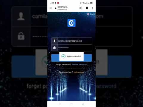 How to log in - Coonska