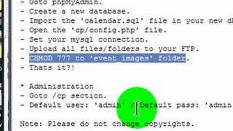 Upload a PHP/MySQL Calendar Script