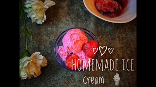 HomeMade strawberry ice cream in 5 minutes