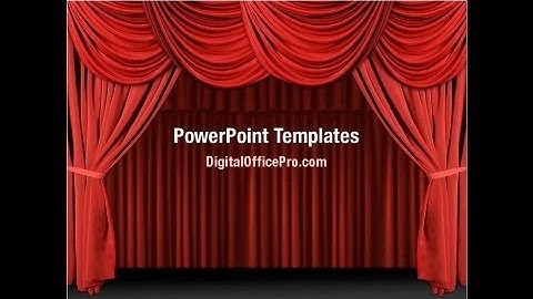 Red Curtain PowerPoint Template Backgrounds - DigitalOfficePro #08202
