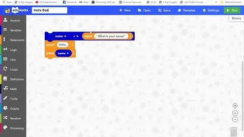 Edublocks lesson 2 Saving your work