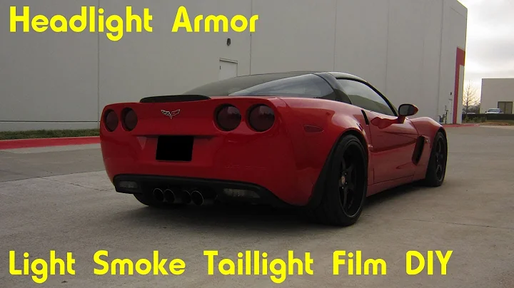 Light Smoke Taillight Tint Film Installation DIY Tutorial - Chevrolet Corvette Z06 - Headlight Armor