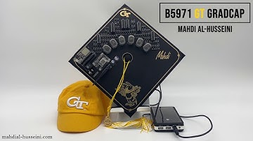 Georgia Tech 2020 B5971 Nixie Tube Graduation Cap