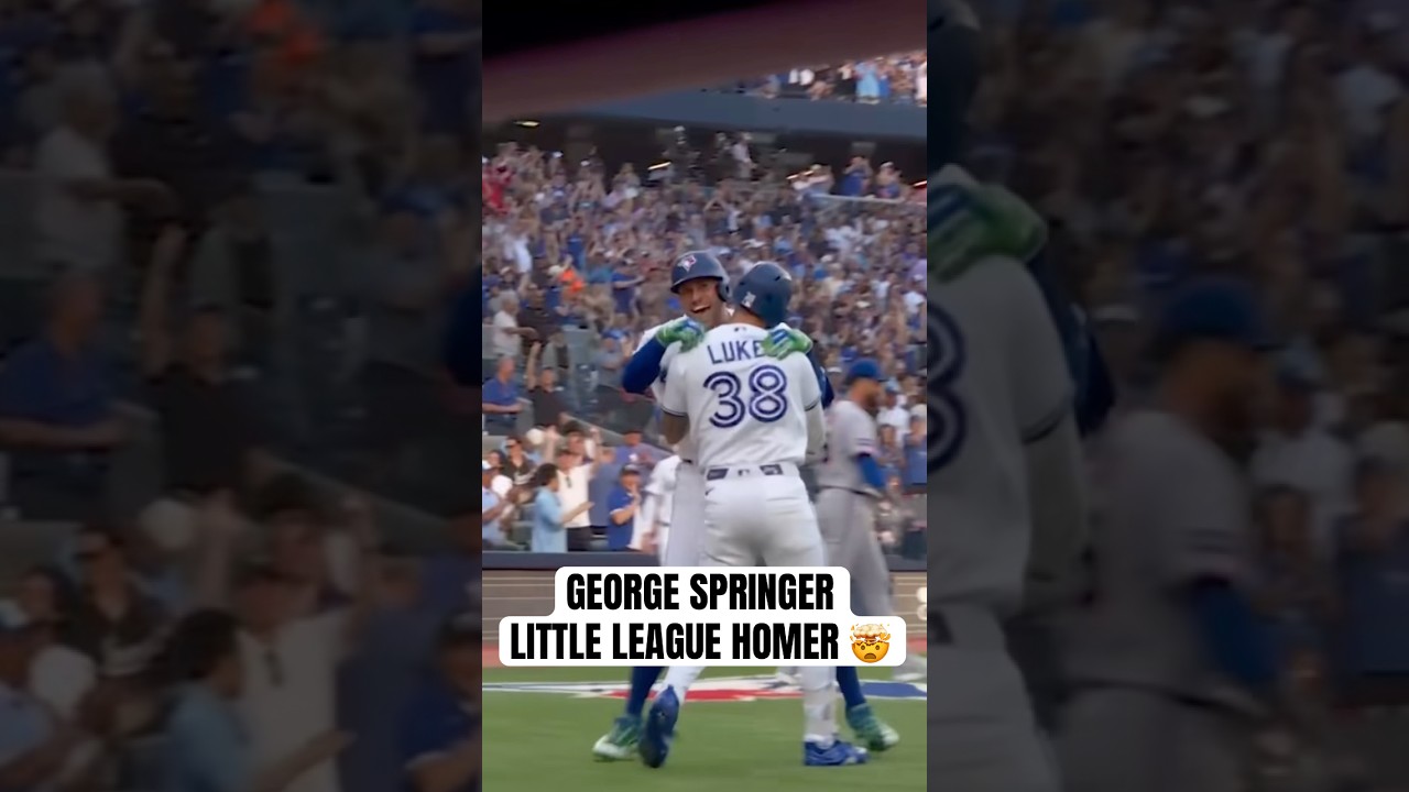 George Springer records a little league home run 😳 #MLB #Toronto #BlueJays