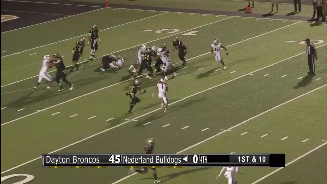 Nederland Bulldogs host Dayton Broncos - Homecoming 2022! - YouTube