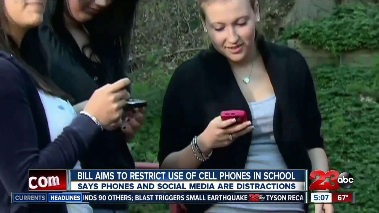New bill aims to crack down on cell phone use at schools - YouTube