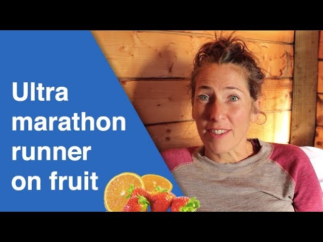 Ultra marathon runner on fruit with crazy energy