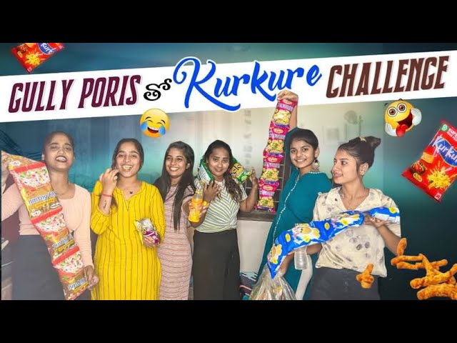 Gully poris tho Kurkure challenge 😋full fun frds @gullyporis3121 class=