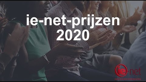 Week van de Ingenieur 2020 - ie-net-prijzen