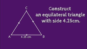 Construct an equilateral triangle with side 4.25 cm. @SHSIRCLASSES .
