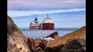 Coming in at 768' long and full of Limestone the Self Unloader John G Munson Arrives Duluth