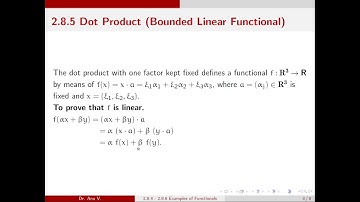 Functional Analysis - Unit II - 2. 8 .4  -  2. 8 . 6 (Examples of Functionals)