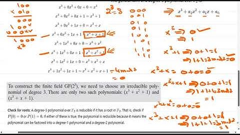 Galois Field GF2^3 | Generator Polynomial | Cryptography |  Lecture 63