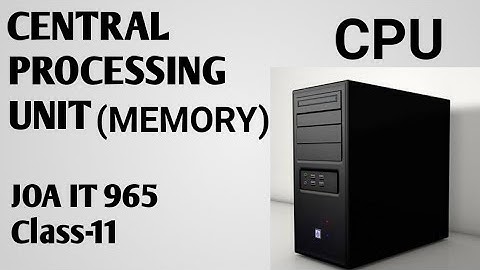 HP JOA IT Post Code-965|Class-11 JOA IT Preparation|(CPU) Central Processing Unit.