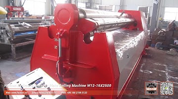 Hoston W12 series hydraulic 4-roller plate rolling machine W12-16X2500