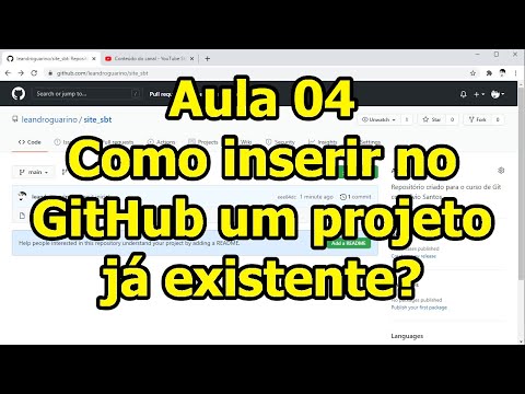 Vídeo: Como adiciono um projeto ao meu repositório Git existente?