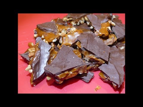 Old Fashion Candy Making Chocolate Covered Pecan Toffee