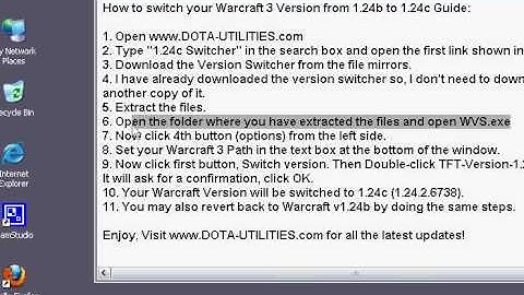 How to switch to Warcraft 1.24c Patch using Warcraft Version Switcher