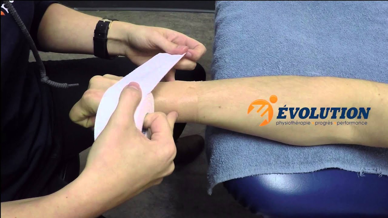 physiotherapy exercises Evolution Taping Poignet simple