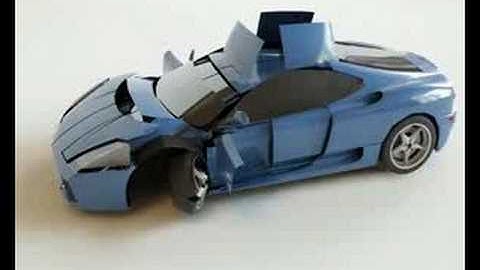 3D Model Animation: Modena 360 transforms to Gallardo