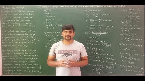 Lecture 2 - Complete design of helical circular c/s wire spring - Module 2 - DME_2 by GURUDATT.H.M.