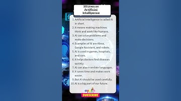 10 Lines Essay on Artificial Intelligence in English | ayushScholar