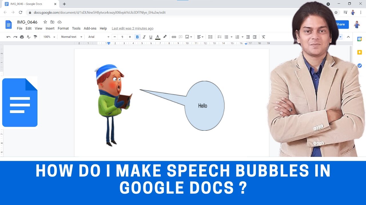 how to do speech bubble on google drive