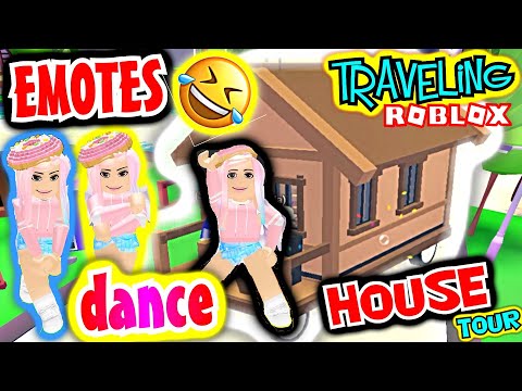Adopt Me Emotes New Legendary Traveling House Futuristic House Tour Youtube - secret dance moves on roblox youtube