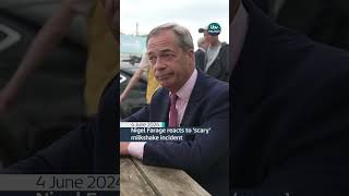 Nigel Farage reacts to ‘scary’ milkshake incident #itvnews