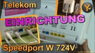 Verkabelung & Einrichtung: Telekom Speedport W724V am IP-Anschluss mit (V)DSL / Telefon / WLAN