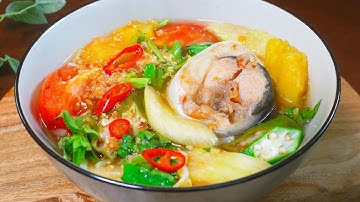 How To Make Vietnamese Sweet & Sour Fish Soup (Canh Chua Cá)
