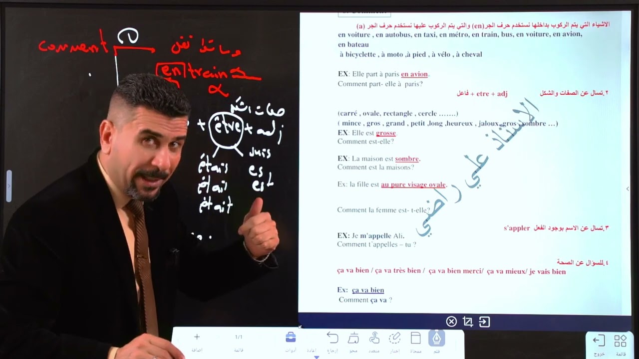 المحاضرة  الثانية الاستفهام السادس العلمي المنهج القديم