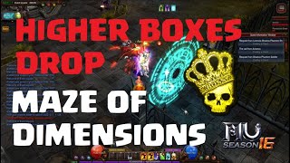  Maze Of Dimensions Higher Box Drop - Mu Online Webzen Arcadia Season 16 