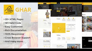 Ghar - Construction HTML Template | Themeforest Website Templates and Themes