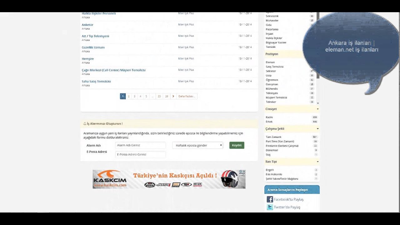Ankara iş ilanları YouTube