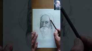 How to draw sketch of Rabindranath Tagore||Sketch of Rabindranath Tagore||Art with Naresh