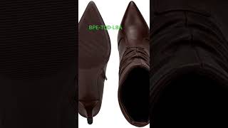 Dê uma olhada em Bota Feminina Slouchy Bico Salto Fino Cano Enrugado Longo#BotaFeminino#Bota