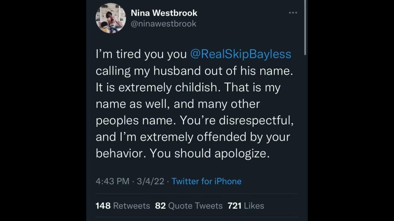 Russell Westbrook's wife calls out Skip Bayless on twitter - YouTube