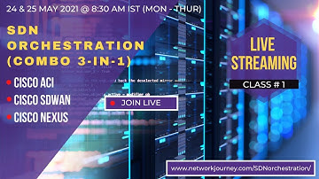 ✅Class#1/2: SDN Orchestration: Cisco ACI || Trainer: 3xCCIE | Starting 24 May 2021 @ 8:30AM IST